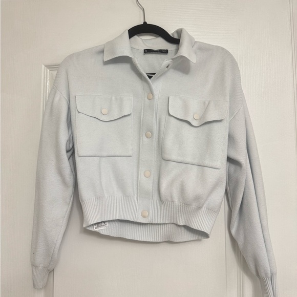 Mango Woman’s White Cropped Utility Jacket - Picture 1 of 5